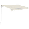 Vidaxl Luifel Automatique avec led et capteur de vent 350x250 cm couleur crème