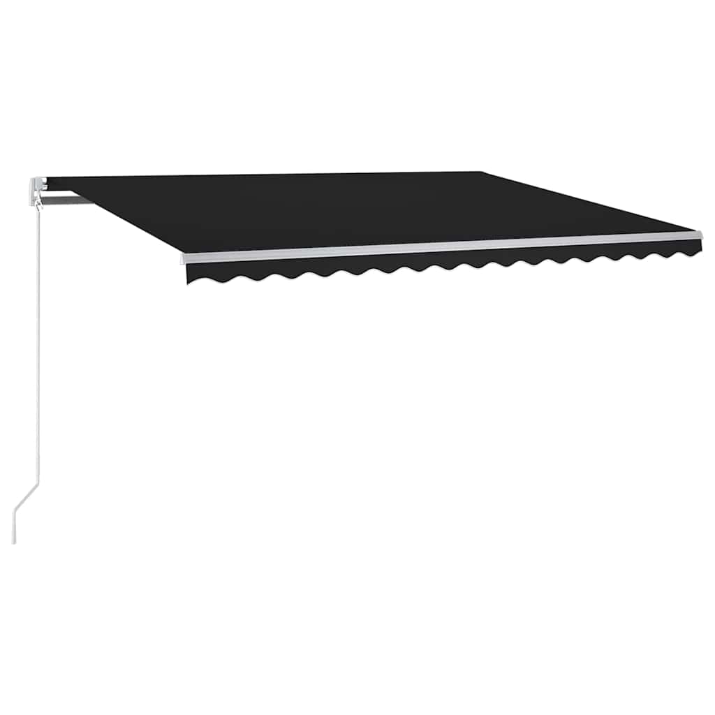 Vidaxl luifel automatique avec led et capteur de vent 350x250 cm anthracite