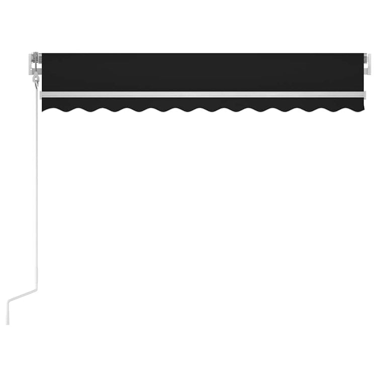 Vidaxl luifel automatique avec led et capteur de vent 350x250 cm anthracite
