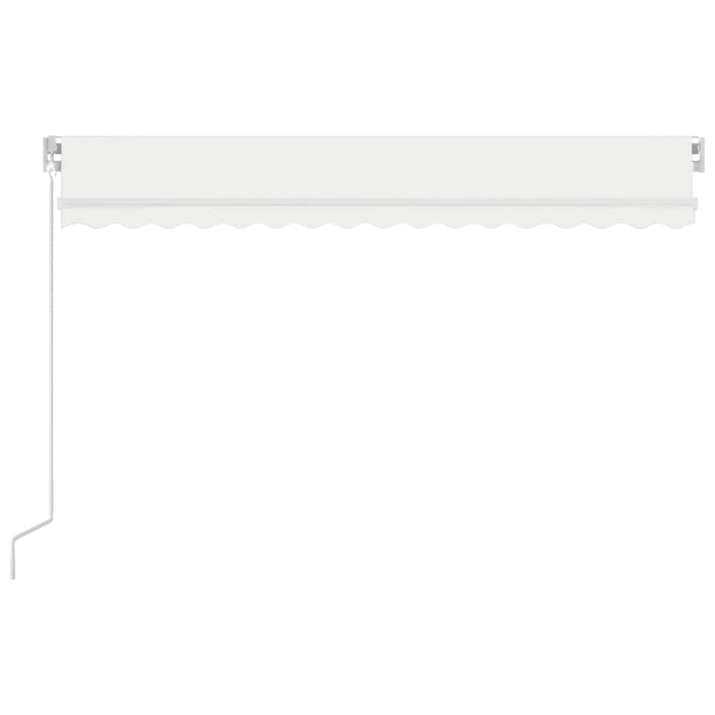 Vidaxl Luifel extensible manuellement avec la Crème LED 400x300 cm -Colored