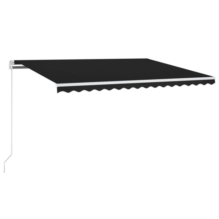 Vidaxl Luifel extensible manuellement avec une couleur anthracite LED 400x300 cm