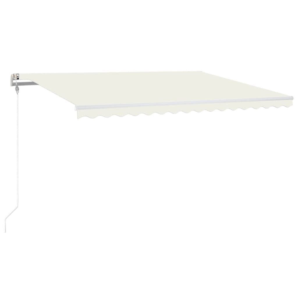 Vidaxl Luifel Automatique avec led et capteur de vent 400x300 cm couleur crème
