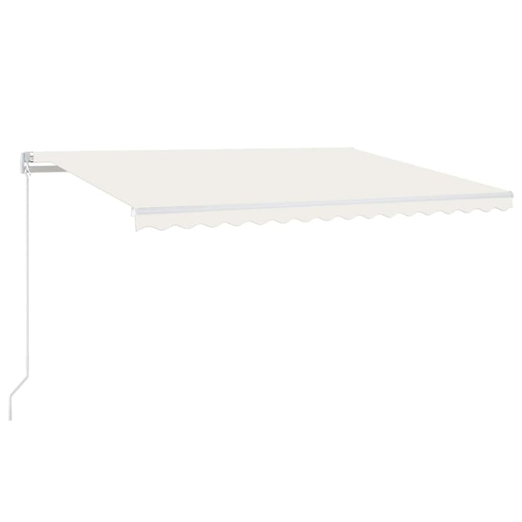 Vidaxl Luifel extensible manuellement avec la Crème à LED 450x300 cm -Colore