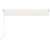 Vidaxl Luifel extensible manuellement avec la Crème à LED 450x300 cm -Colore