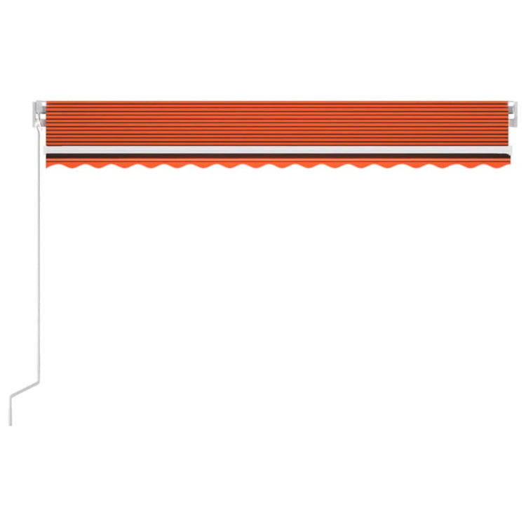 Vidaxl Luifel extensible manuellement avec LED 450x300 cm orange et brun
