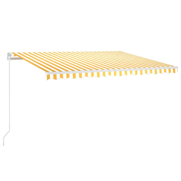 Vidaxl Luifel étend automatiquement 450x300 cm jaune et blanc