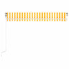 Vidaxl Luifel étend automatiquement 450x300 cm jaune et blanc