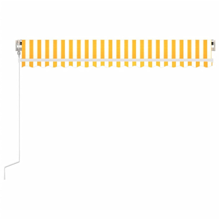 Vidaxl Luifel étend automatiquement 450x300 cm jaune et blanc
