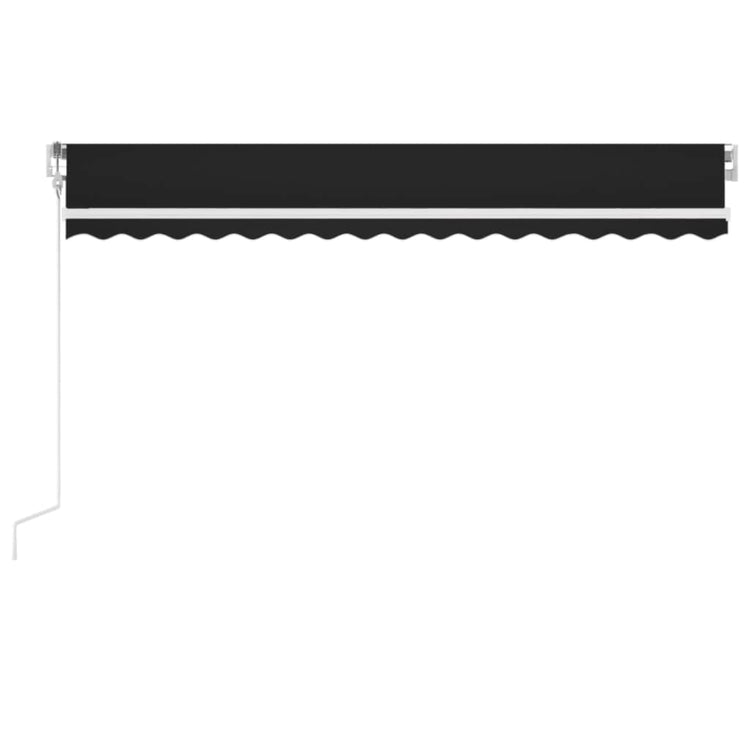 Vidaxl luifel automatique avec led et capteur de vent 450x300 cm anthracite