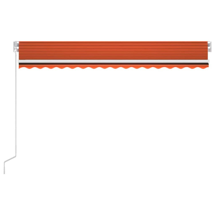 Vidaxl Luifel Automatique avec capteur de vent LED 450x300 cm Brun orange