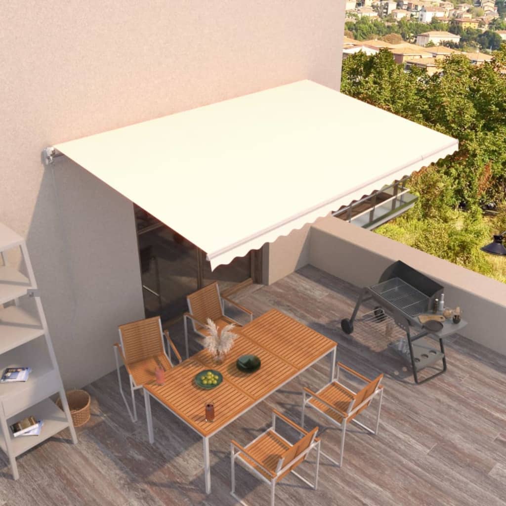 Vidaxl Luifel étend manuellement la crème 500x300 cm -colore