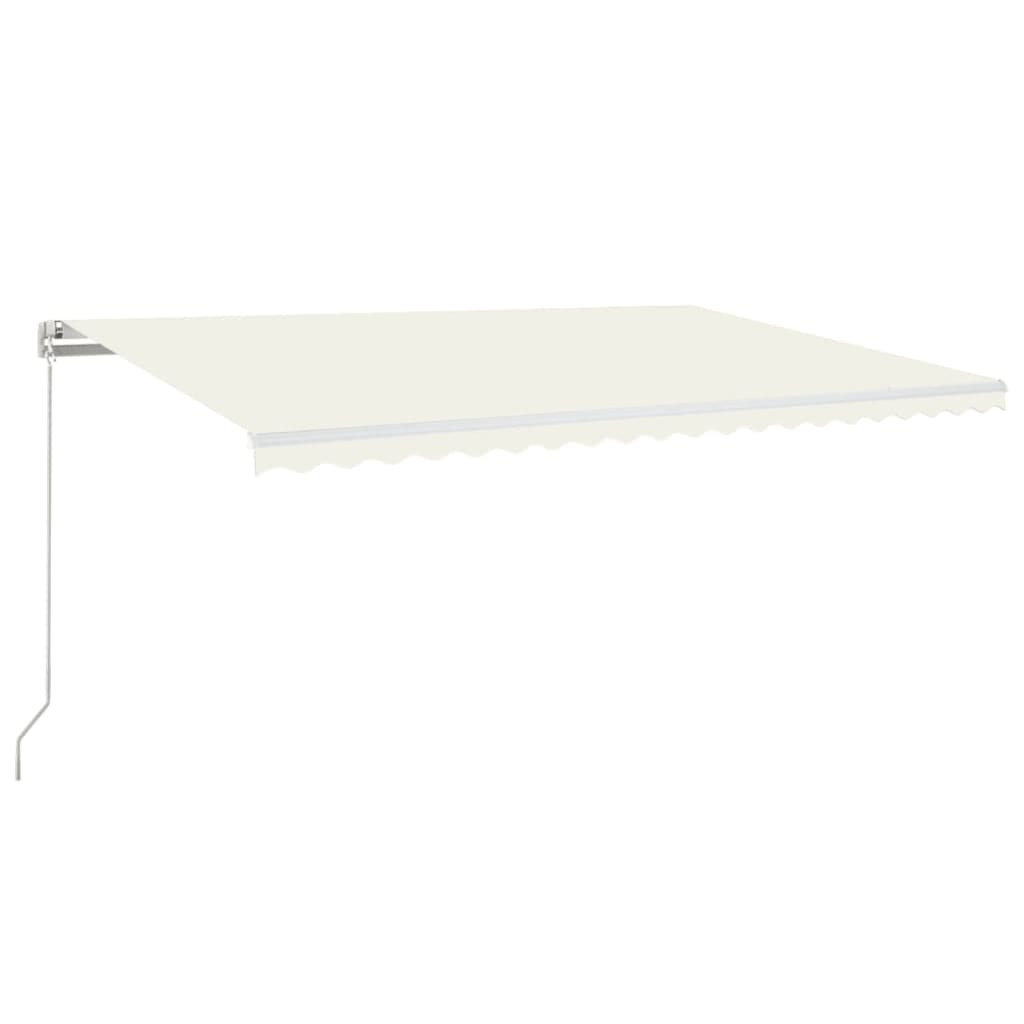 Vidaxl Luifel extensible manuellement avec la Crème LED 500x300 cm -Colored