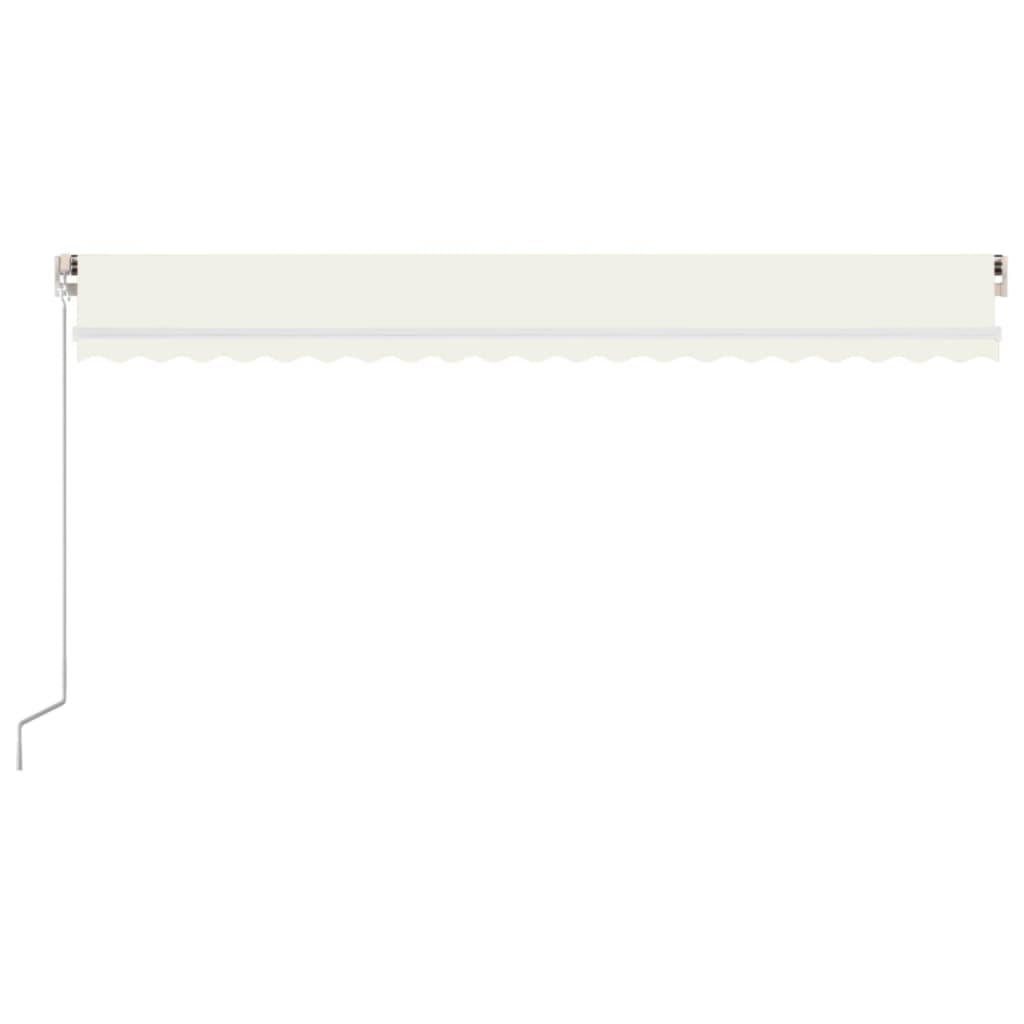 Vidaxl Luifel extensible manuellement avec la Crème LED 500x300 cm -Colored