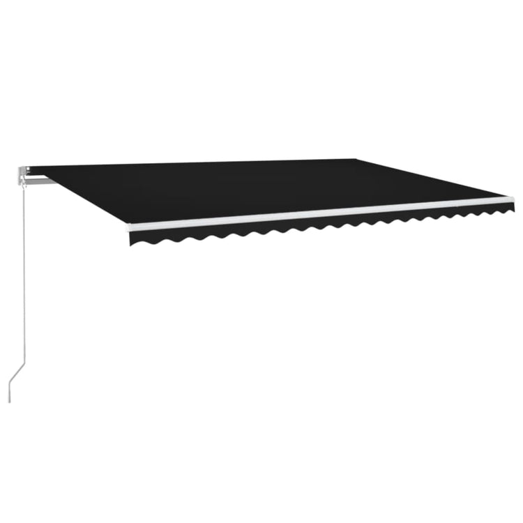 Vidaxl Luifel extensible manuellement avec une couleur anthracite LED 500x300 cm