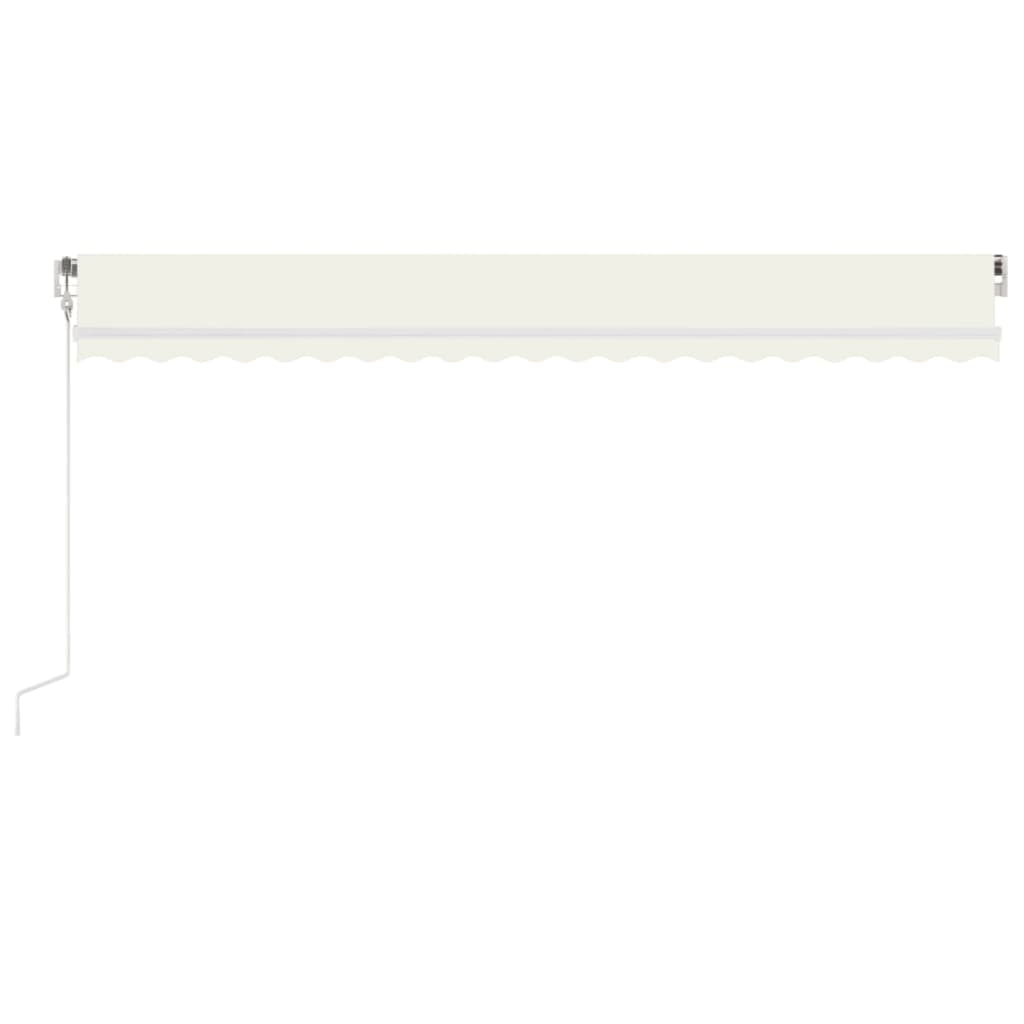 Vidaxl Luifel Automatique avec led et capteur de vent 500x300 cm couleur crème