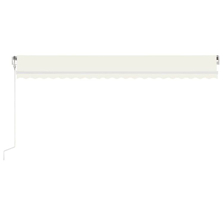 Vidaxl Luifel Automatique avec led et capteur de vent 500x300 cm couleur crème