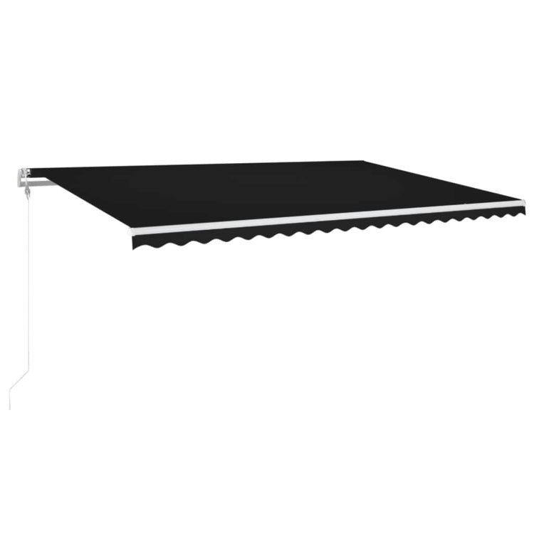 Vidaxl luifel automatique avec led et capteur de vent 500x300 cm anthracite