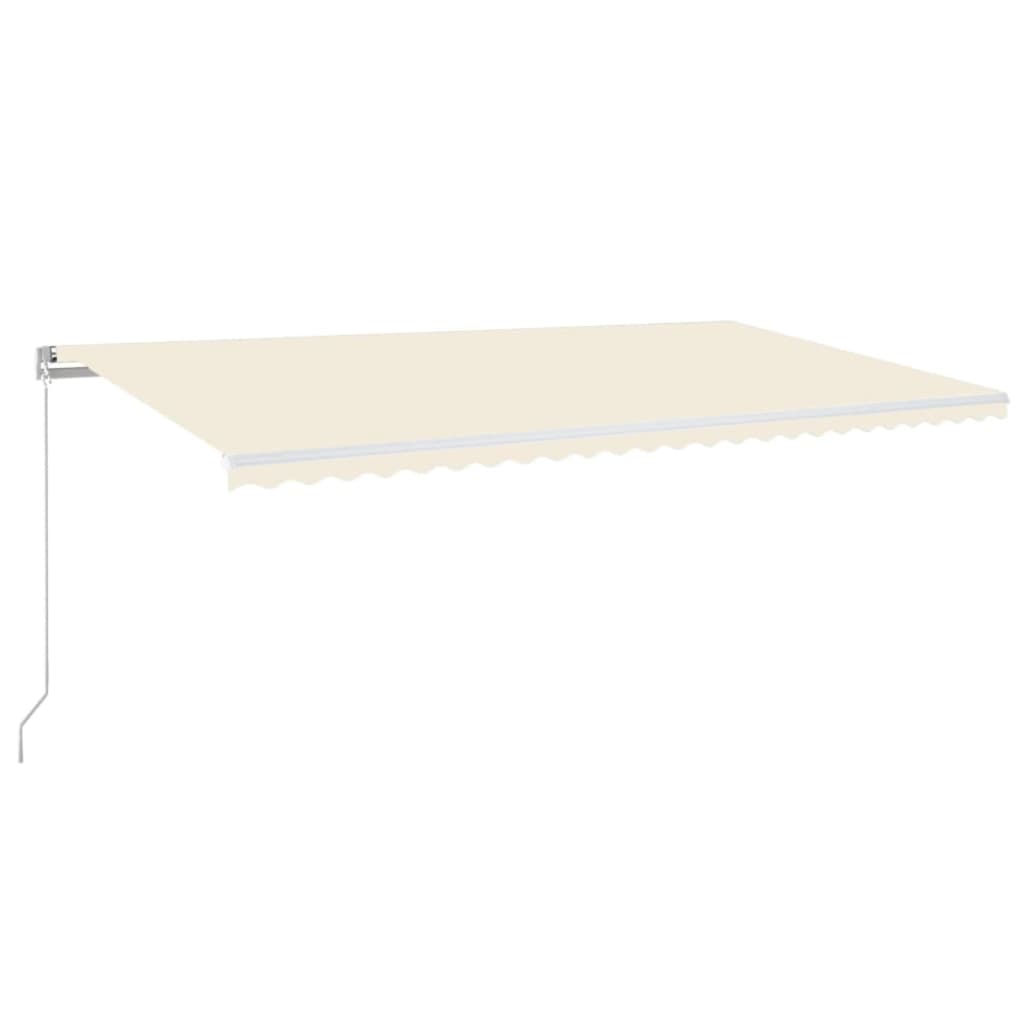 Vidaxl Luifel extensible manuellement avec la Crème LED 600x300 cm -Colored