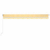 Vidaxl Luifel extensible manuellement avec LED 600x300 cm jaune et blanc
