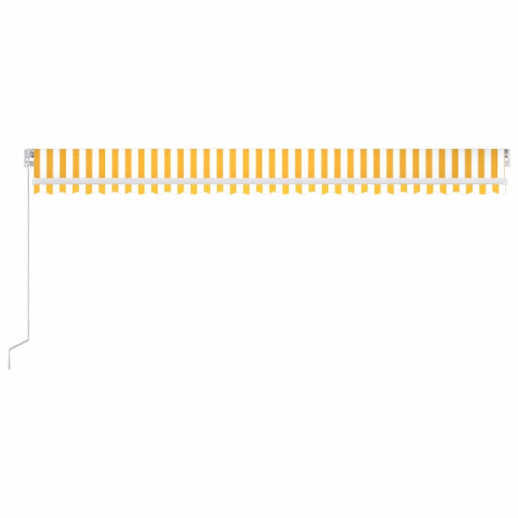 Vidaxl Luifel extensible manuellement avec LED 600x300 cm jaune et blanc