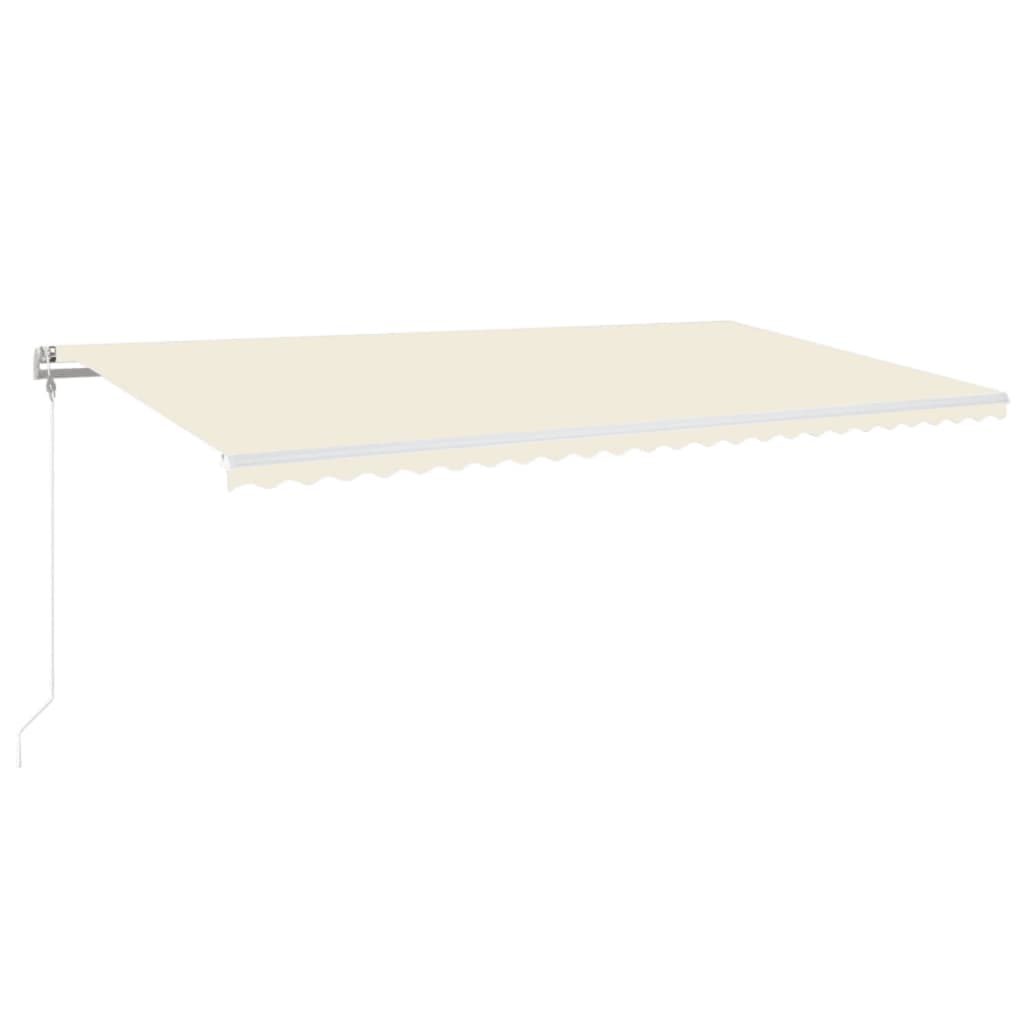 Vidaxl Luifel Automatique avec led et capteur de vent 600x300 cm couleur crème