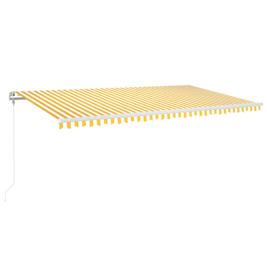 Vidaxl Luifel automatique avec led et capteur de vent 600x300 cm jaune et blanc