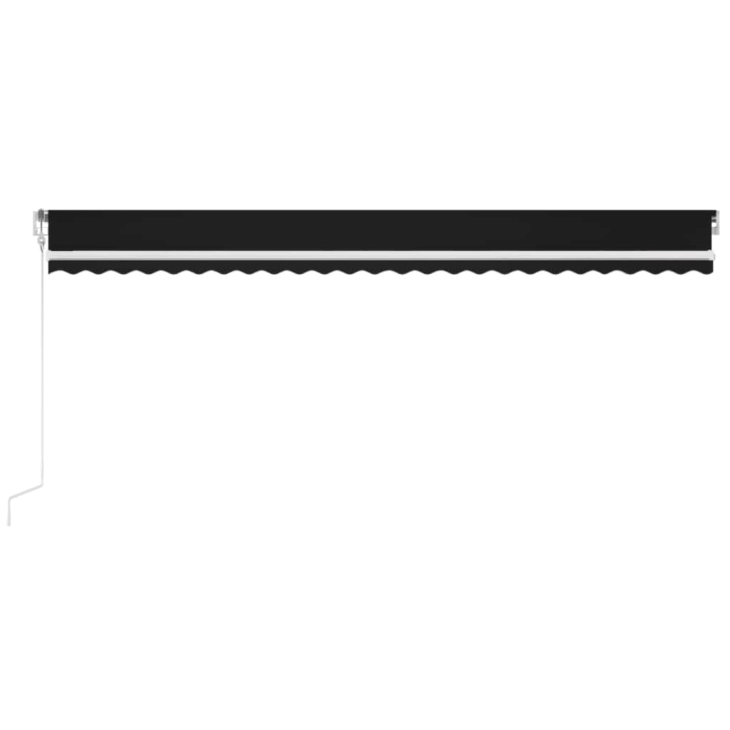 Vidaxl Luifel Automatique avec led et capteur de vent 600x300 cm anthracite