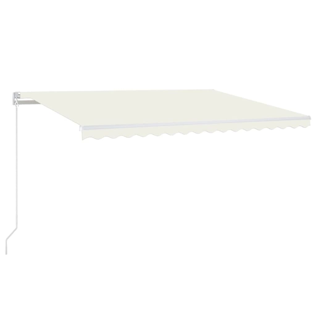 Vidaxl Luifel extensible manuellement avec la Crème LED 400x350 cm -Colored