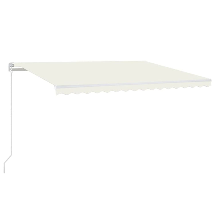 Vidaxl Luifel extensible manuellement avec la Crème LED 400x350 cm -Colored