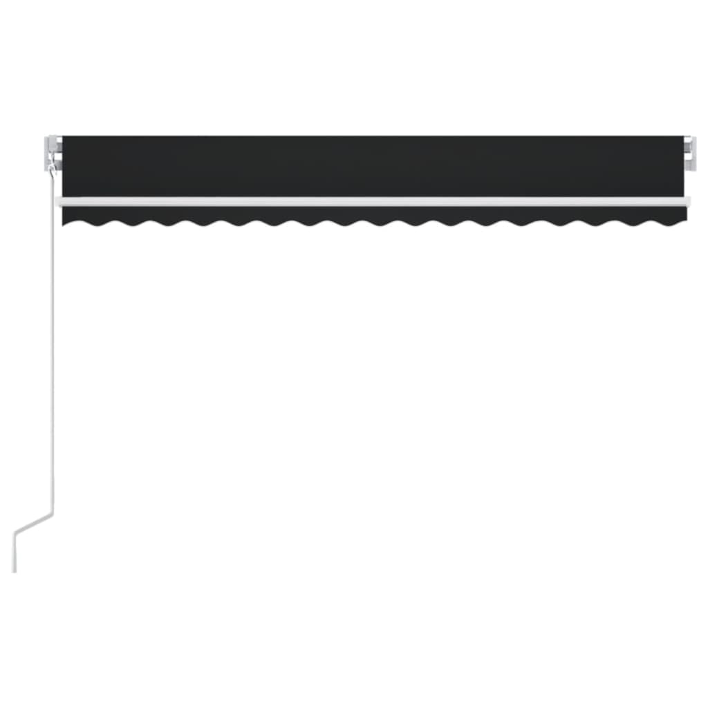 Vidaxl Luifel extensible manuellement avec une couleur anthracite LED 400x350 cm