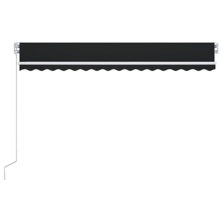 Vidaxl Luifel extensible manuellement avec une couleur anthracite LED 400x350 cm