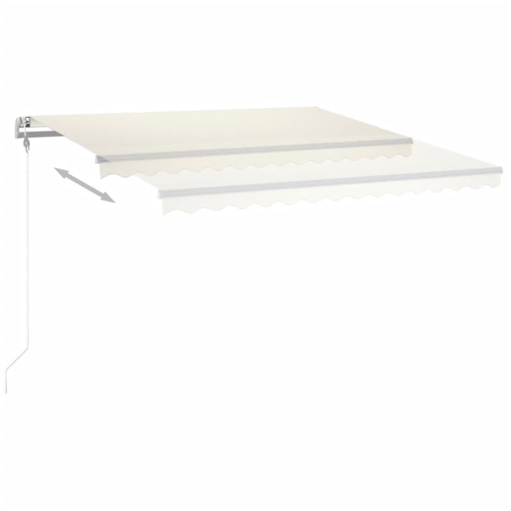 Vidaxl Luifel Automatique avec led et capteur de vent 400x350 cm couleur crème