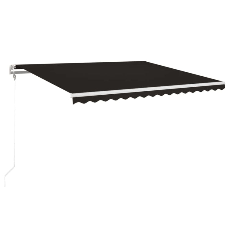 Vidaxl luifel automatique avec led et capteur de vent 400x350 cm anthracite