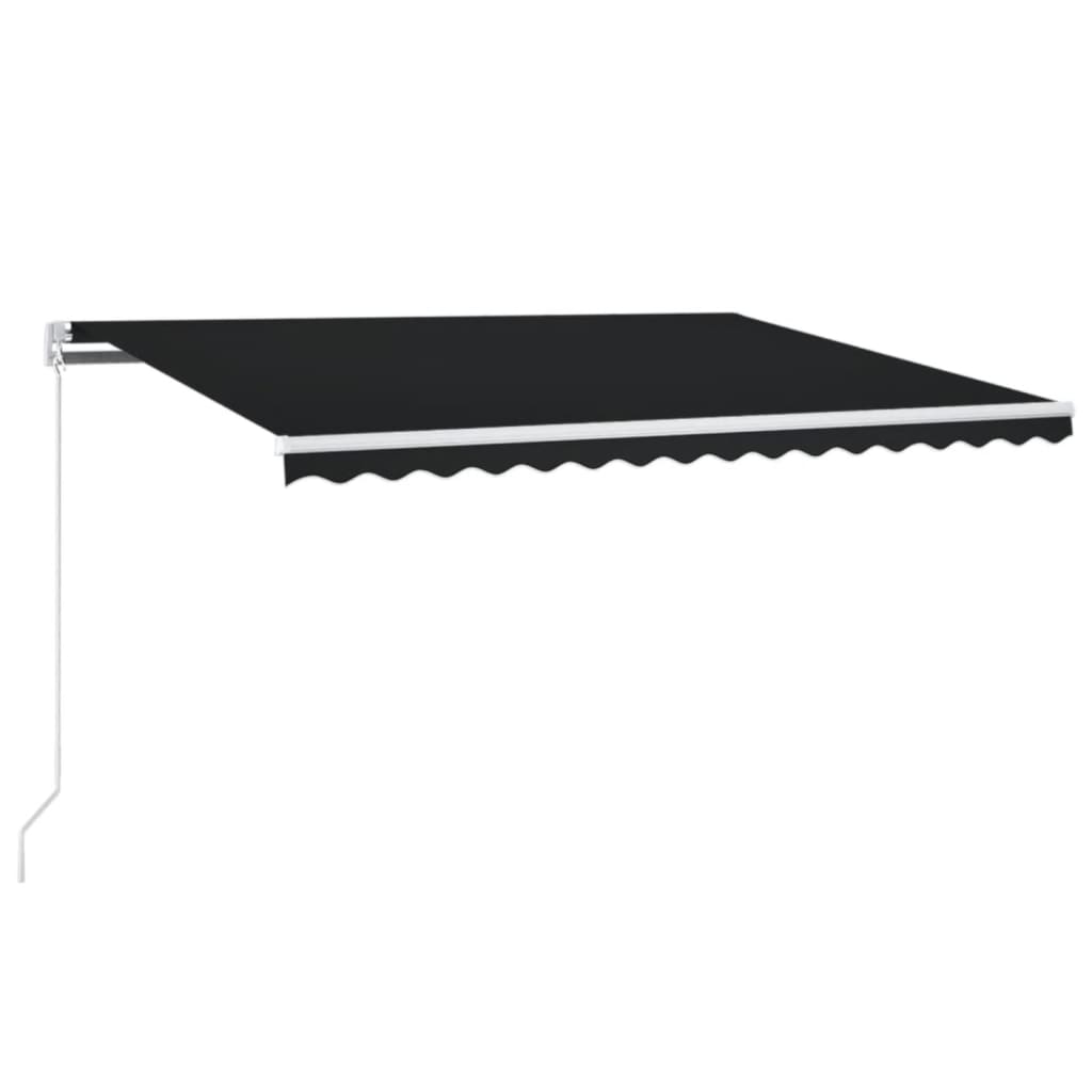 Vidaxl Luifel étend manuellement 450x350 cm anthracite -colored