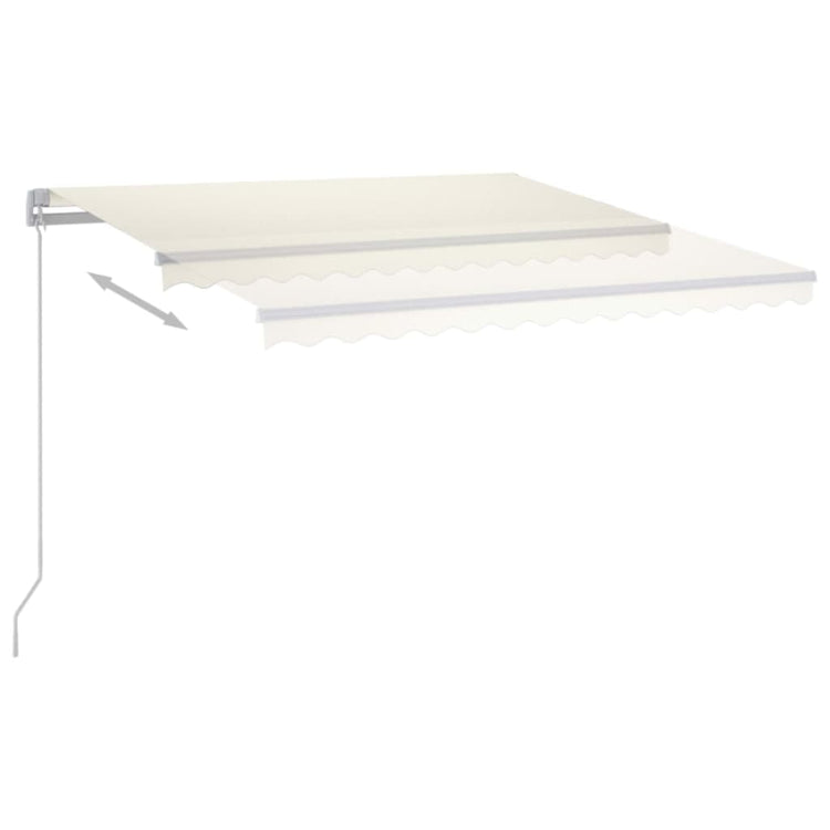 Vidaxl Luifel extensible manuellement avec la Crème à LED 450x350 cm -Colore