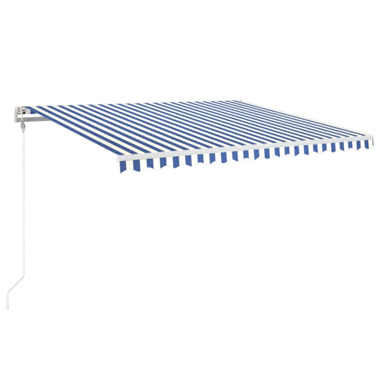 Vidaxl Luifel étend automatiquement 450x350 cm bleu et blanc