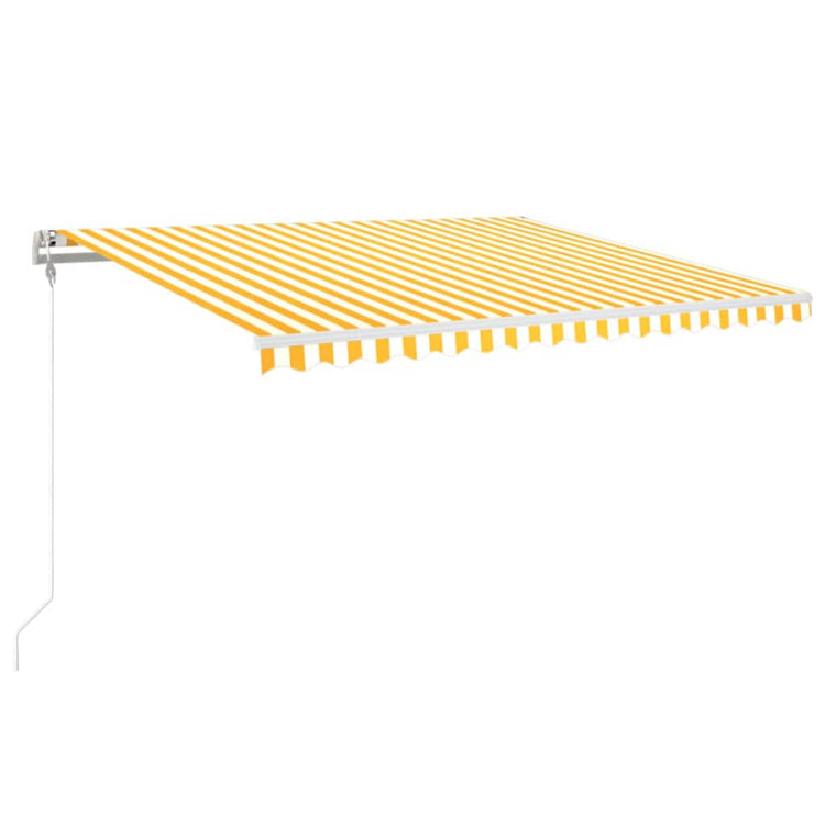 Vidaxl Luifel Automatique extensible 450x350 cm jaune et blanc