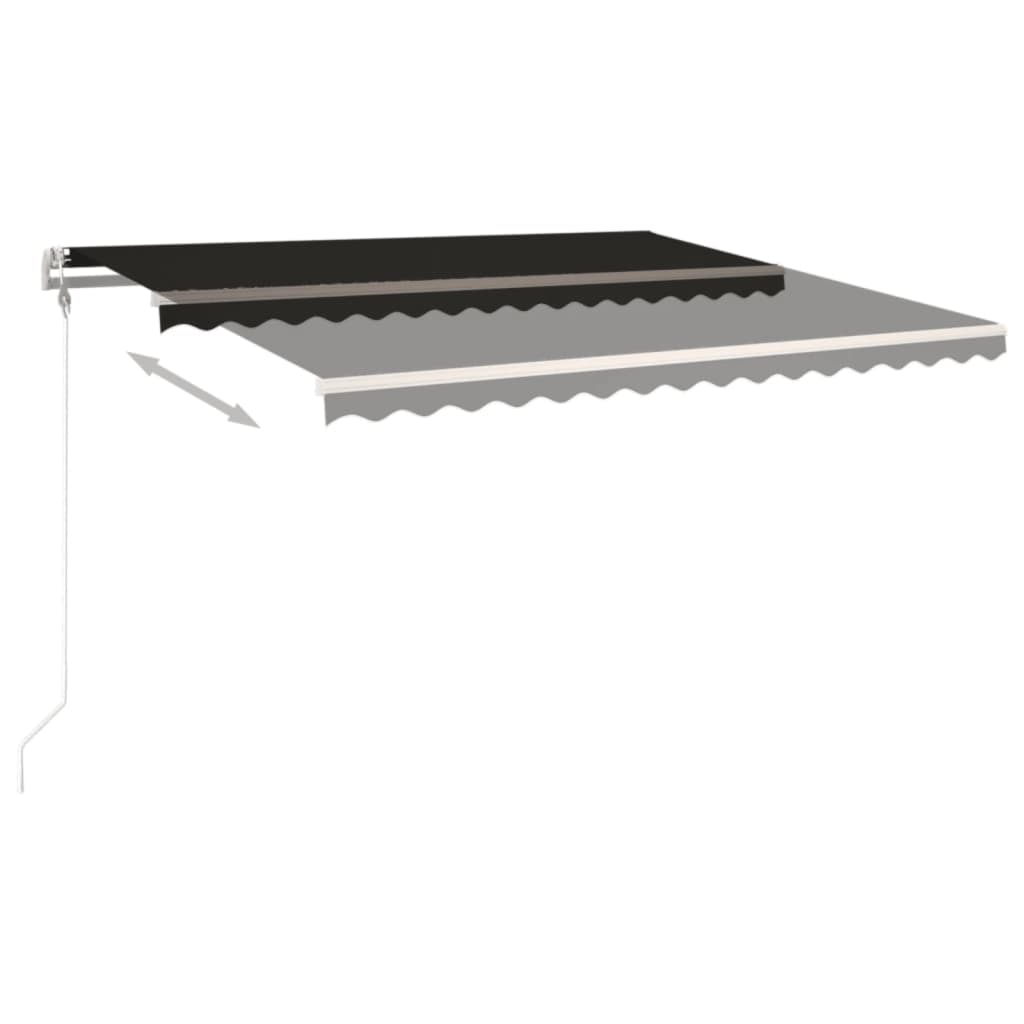 Vidaxl Luifel étend automatiquement 450x350 cm anthracite -colored