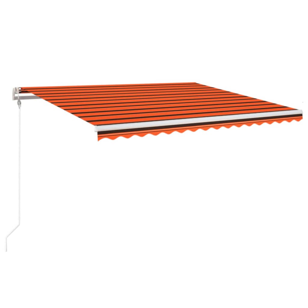 Vidaxl Luifel étend automatiquement 450x350 cm d'orange et brun