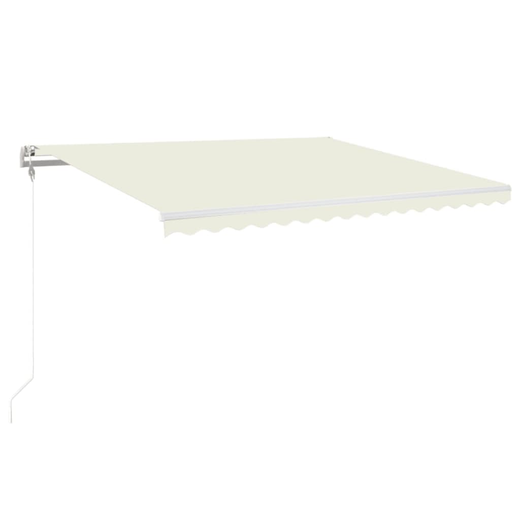 Vidaxl Luifel Automatique avec led et capteur de vent 450x350 cm couleur crème