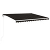 Vidaxl luifel automatique avec led et capteur de vent 450x350 cm anthracite