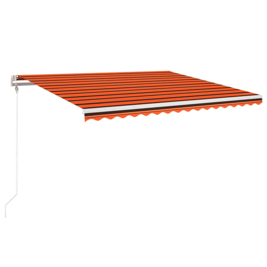 Vidaxl luifel automatique avec capteur de vent LED 450x350 cm brun orange