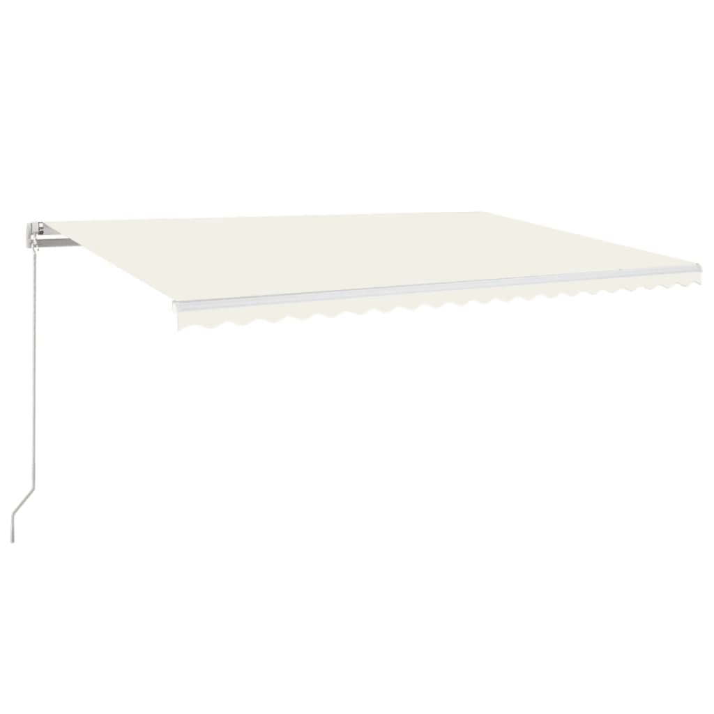 Vidaxl Luifel extensible manuellement avec la Crème LED 500x350 cm -Colored