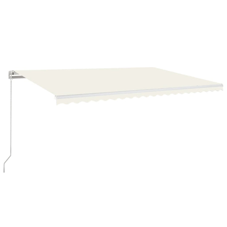 Vidaxl Luifel extensible manuellement avec la Crème LED 500x350 cm -Colored