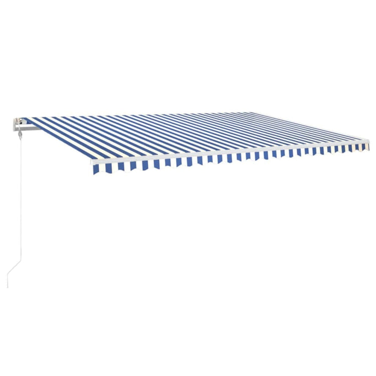 Vidaxl Luifel étend automatiquement 500x350 cm bleu et blanc