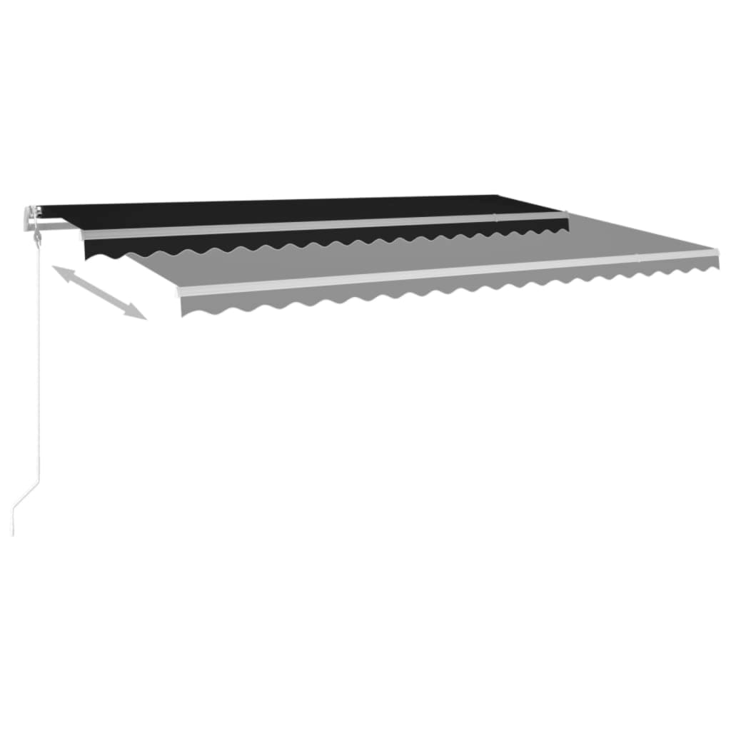 Vidaxl Luifel étend automatiquement l'anthracite de 500x350 cm -colore