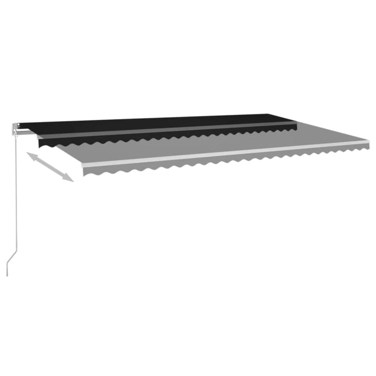 Vidaxl Luifel étend manuellement 600x350 cm anthracite -colored