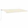 Vidaxl Luifel extensible manuellement avec la Crème à LED 600x350 cm -Colore