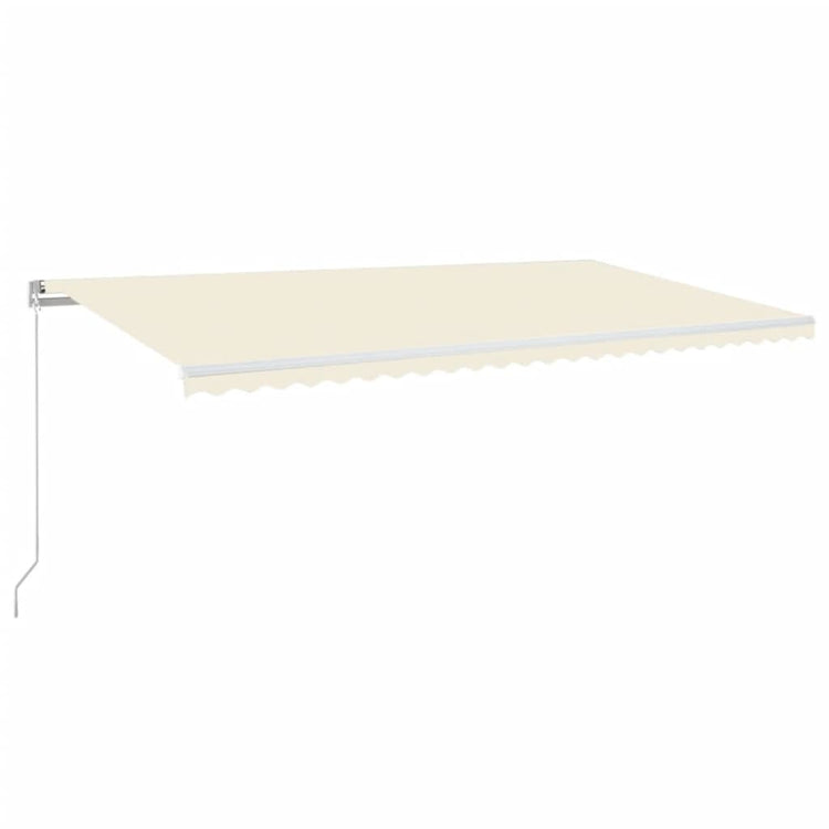 Vidaxl Luifel extensible manuellement avec la Crème à LED 600x350 cm -Colore