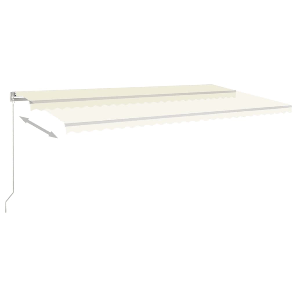 Vidaxl Luifel extensible manuellement avec la Crème à LED 600x350 cm -Colore